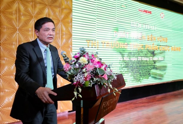 PGS, TS Nguyễn Thanh Phong, Cục trưởng Cục ATTP  phát biểu tại hội thảo.  (Ảnh: Vietnam+)